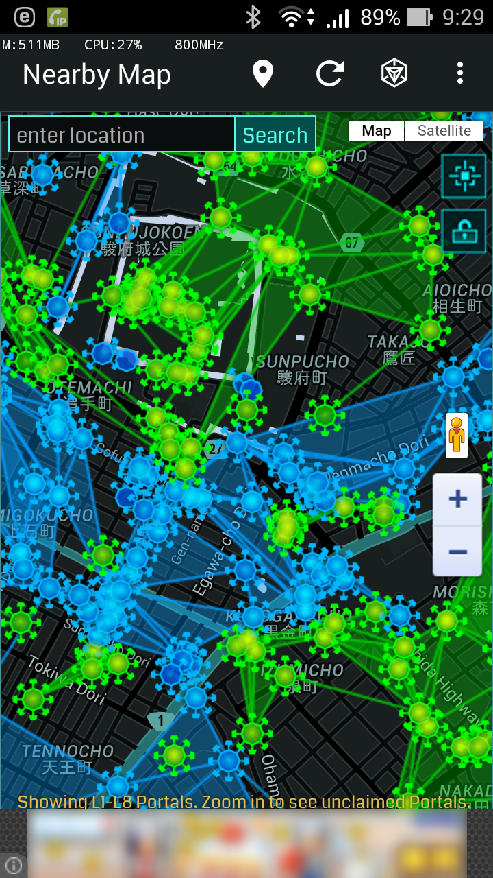 Nearby Map for Ingress